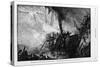 The Burning of the Spanish Frigate San Pedro Alcantara, in 1815, off the Coast of Venezuela.-null-Stretched Canvas