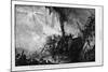 The Burning of the Spanish Frigate San Pedro Alcantara, in 1815, off the Coast of Venezuela.-null-Mounted Giclee Print