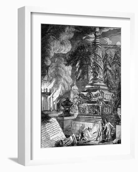 The Burning of the Temple at Ephesus, 1753-Paul Sandby-Framed Giclee Print