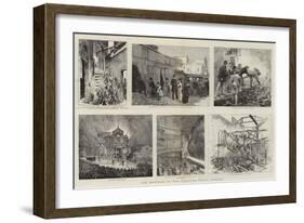 The Burning of the Theatre Royal, Exeter-null-Framed Giclee Print