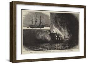 The Burning of the Training Ship Cumberland on the Clyde-Charles William Wyllie-Framed Giclee Print
