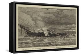 The Burning of the Training-Ship Warspite Off Woolwich, Sketched on the Day of the Disaster-Walter William May-Framed Stretched Canvas