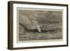 The Burning of the Training-Ship Warspite Off Woolwich, Sketched on the Day of the Disaster-Walter William May-Framed Giclee Print