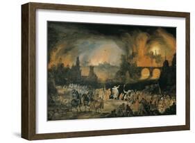 The Burning of Troy (Der Brand Trojas)-Pieter Schoubroeck-Framed Art Print