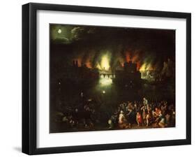 The Burning of Troy-Jan Brueghel the Elder-Framed Giclee Print