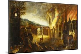 The Burning of Troy-Lucas van Valkenborch (Follower of)-Mounted Giclee Print