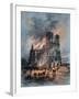 The Burning Reims Cathedral-Gustave Fraipont-Framed Giclee Print