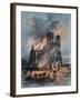 The Burning Reims Cathedral-Gustave Fraipont-Framed Giclee Print