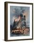 The Burning Reims Cathedral-Gustave Fraipont-Framed Giclee Print