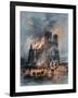 The Burning Reims Cathedral-Gustave Fraipont-Framed Giclee Print