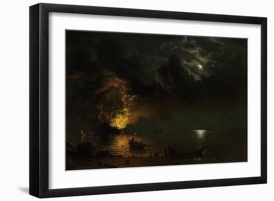 The Burning Ship, 1869-Albert Bierstadt-Framed Giclee Print