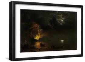 The Burning Ship, 1869-Albert Bierstadt-Framed Giclee Print