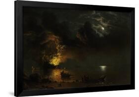 The Burning Ship, 1869-Albert Bierstadt-Framed Giclee Print