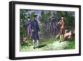 The Burr-Hamilton Duel, 1804-American School-Framed Giclee Print