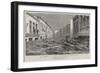 The Bursting of the Mena Reservoir, Valparaiso-null-Framed Giclee Print