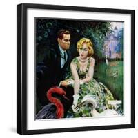 The Business of Love - Saturday Evening Post "Leading Ladies", April 6, 1957 pg.26-George Hughes-Framed Giclee Print