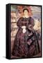 The Business Woman-B. M. Kustodiev-Framed Stretched Canvas