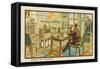 The Businessman Dictates His Correspondence-Jean Marc Cote-Framed Stretched Canvas