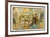 The Businessman Dictates His Correspondence-Jean Marc Cote-Framed Art Print