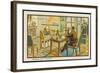 The Businessman Dictates His Correspondence-Jean Marc Cote-Framed Art Print