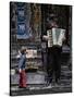 The Busker and the Boy-Vince Russell-Stretched Canvas