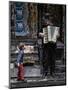 The Busker and the Boy-Vince Russell-Mounted Photographic Print