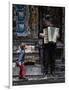 The Busker and the Boy-Vince Russell-Framed Photographic Print