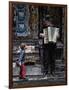 The Busker and the Boy-Vince Russell-Framed Photographic Print