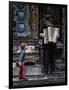 The Busker and the Boy-Vince Russell-Framed Photographic Print