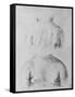 'The Bust of an Infant, Front and Back Views', c1480 (1945)-Leonardo Da Vinci-Framed Stretched Canvas