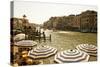 The Bustling River Front Along the Gran Canal, Italy-David Noyes-Stretched Canvas