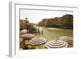 The Bustling River Front Along the Gran Canal, Italy-David Noyes-Framed Photographic Print