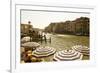 The Bustling River Front Along the Gran Canal, Italy-David Noyes-Framed Photographic Print