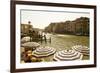 The Bustling River Front Along the Gran Canal, Italy-David Noyes-Framed Photographic Print