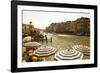 The Bustling River Front Along the Gran Canal, Italy-David Noyes-Framed Photographic Print