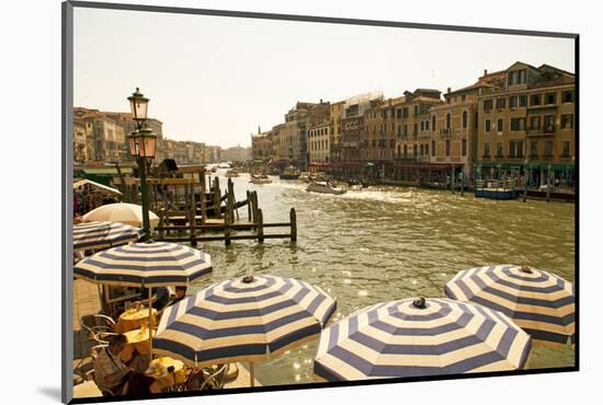 The Bustling River Front Along the Gran Canal, Italy-David Noyes-Mounted Photographic Print