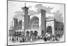 The Busy King's Cross Terminus of the Great Northern Railway-null-Mounted Art Print