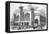 The Busy King's Cross Terminus of the Great Northern Railway-null-Framed Stretched Canvas