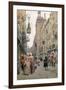 The Busy Street, 1898-Maurice Leloir-Framed Giclee Print