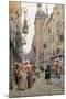 The Busy Street, 1898-Maurice Leloir-Mounted Giclee Print