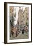 The Busy Street, 1898-Maurice Leloir-Framed Giclee Print