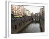 The Busy Vismarkt Shopping Street Runs Along the Oudegracht Canal in Utrecht, Utrecht Province, Net-Stuart Forster-Framed Photographic Print