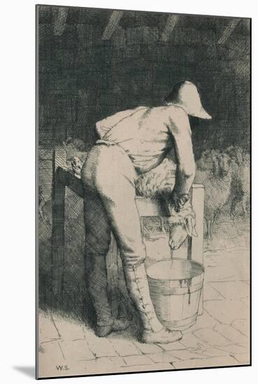 The Butcher and the Sheep, C1916-William Strang-Mounted Giclee Print