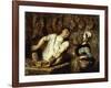 The Butcher at the Montmartre Market, 1857-58-Honore Daumier-Framed Giclee Print