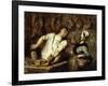 The Butcher at the Montmartre Market, 1857-58-Honore Daumier-Framed Giclee Print