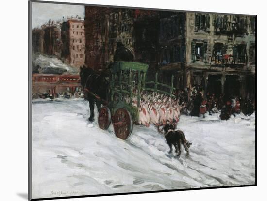 The Butcher Cart, 1901-George Luks-Mounted Giclee Print