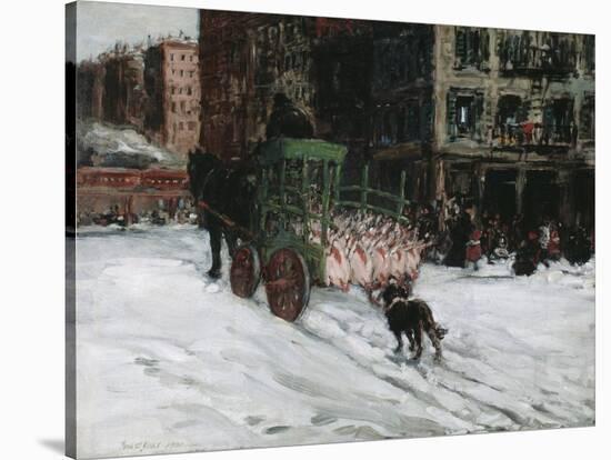 The Butcher Cart, 1901-George Luks-Stretched Canvas
