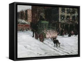 The Butcher Cart, 1901-George Luks-Framed Stretched Canvas