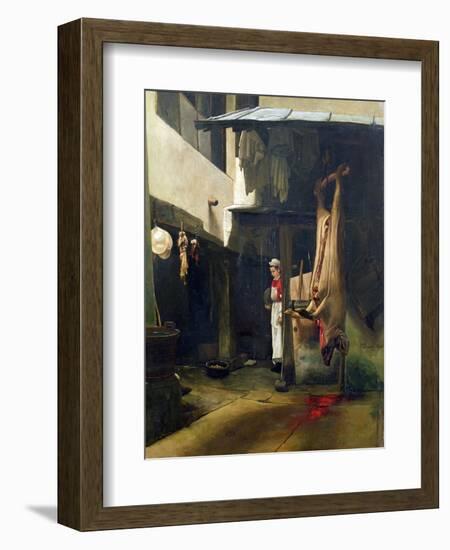 The Butcher (Oil on Canvas)-Francois Bonvin-Framed Giclee Print