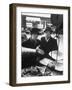 The Butcher Rationing the Amount of Meat Sold to the Customers Because of the Postwar Meat Shortage-Cornell Capa-Framed Photographic Print